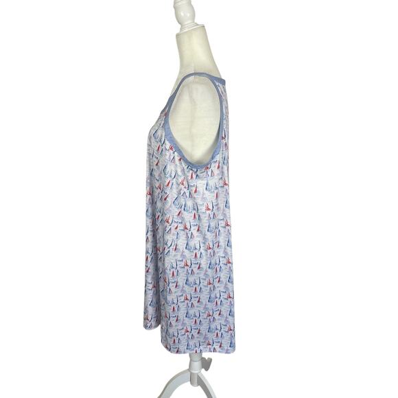 Vineyard Vines Performance Sailboat Sankaty Swing Dress Sz Large Nautical Yacht - Picture 3 of 8